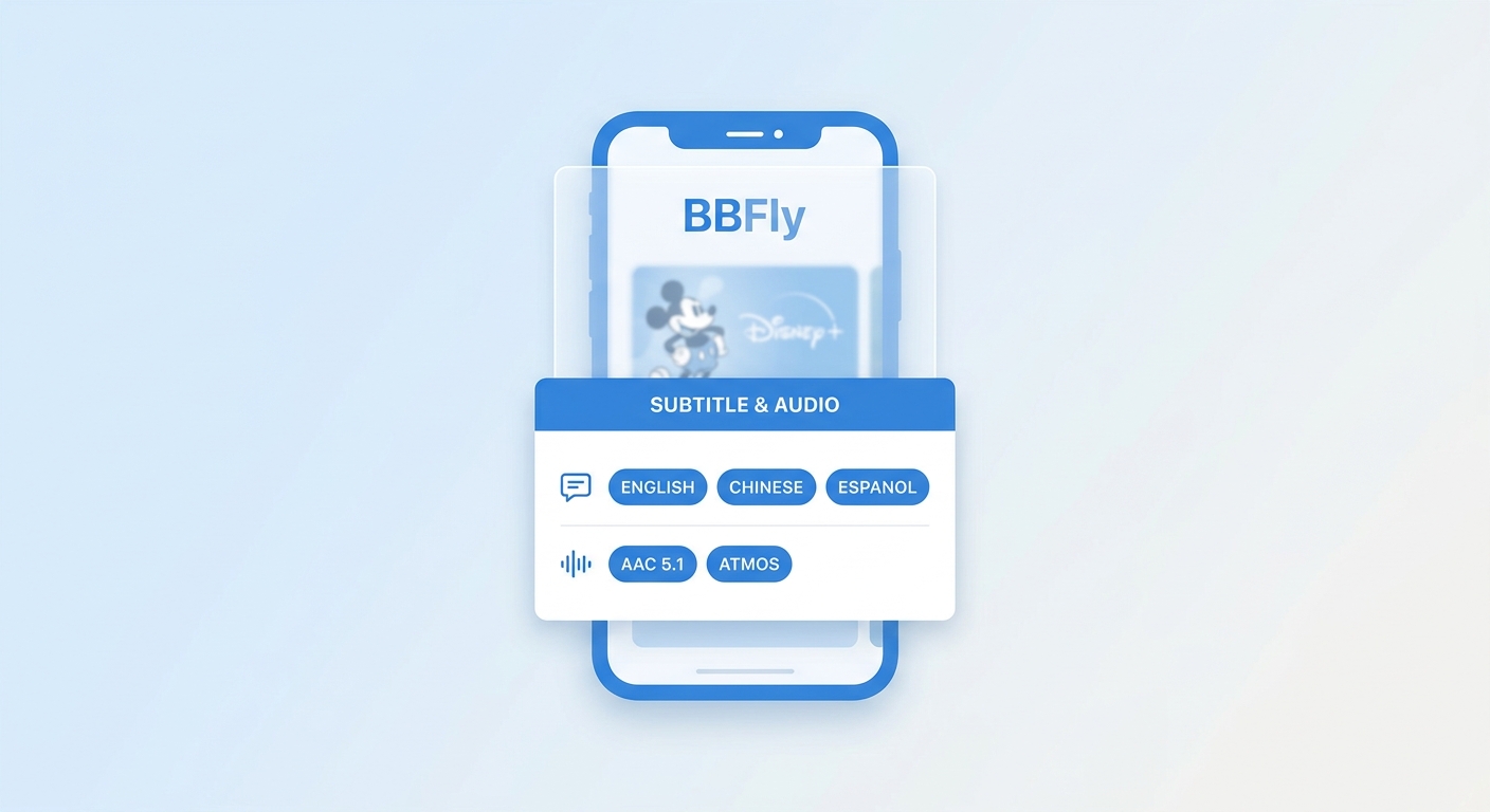 Subtitle and audio options for Disney Plus downloads