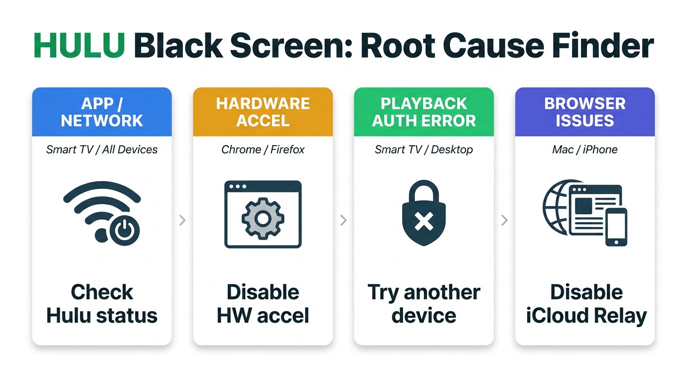 Hulu diagnostic flowchart