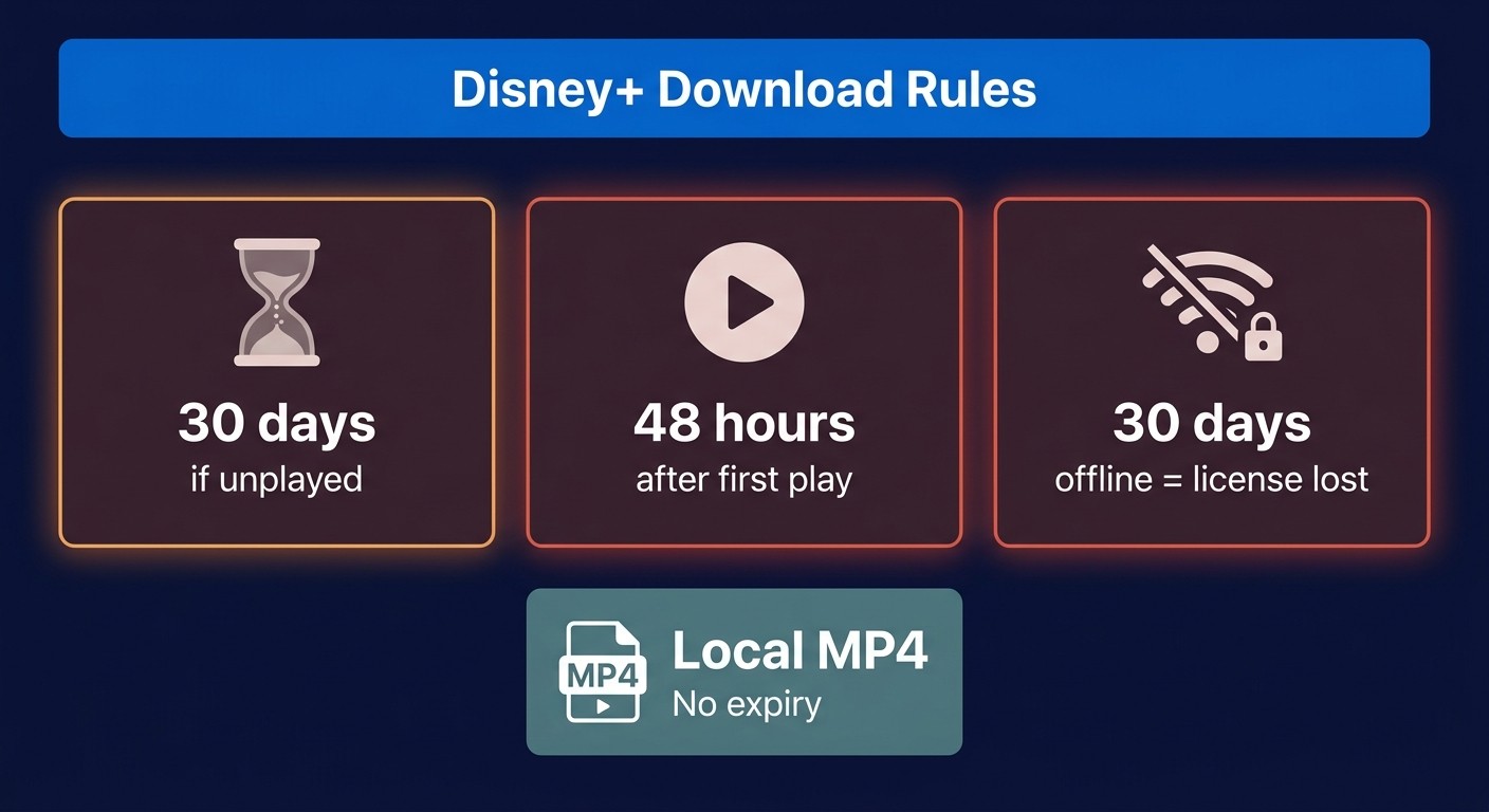 Disney plus download expiry timeline