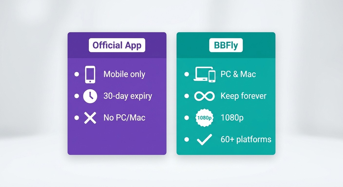 Official app vs BBFly which works better for your