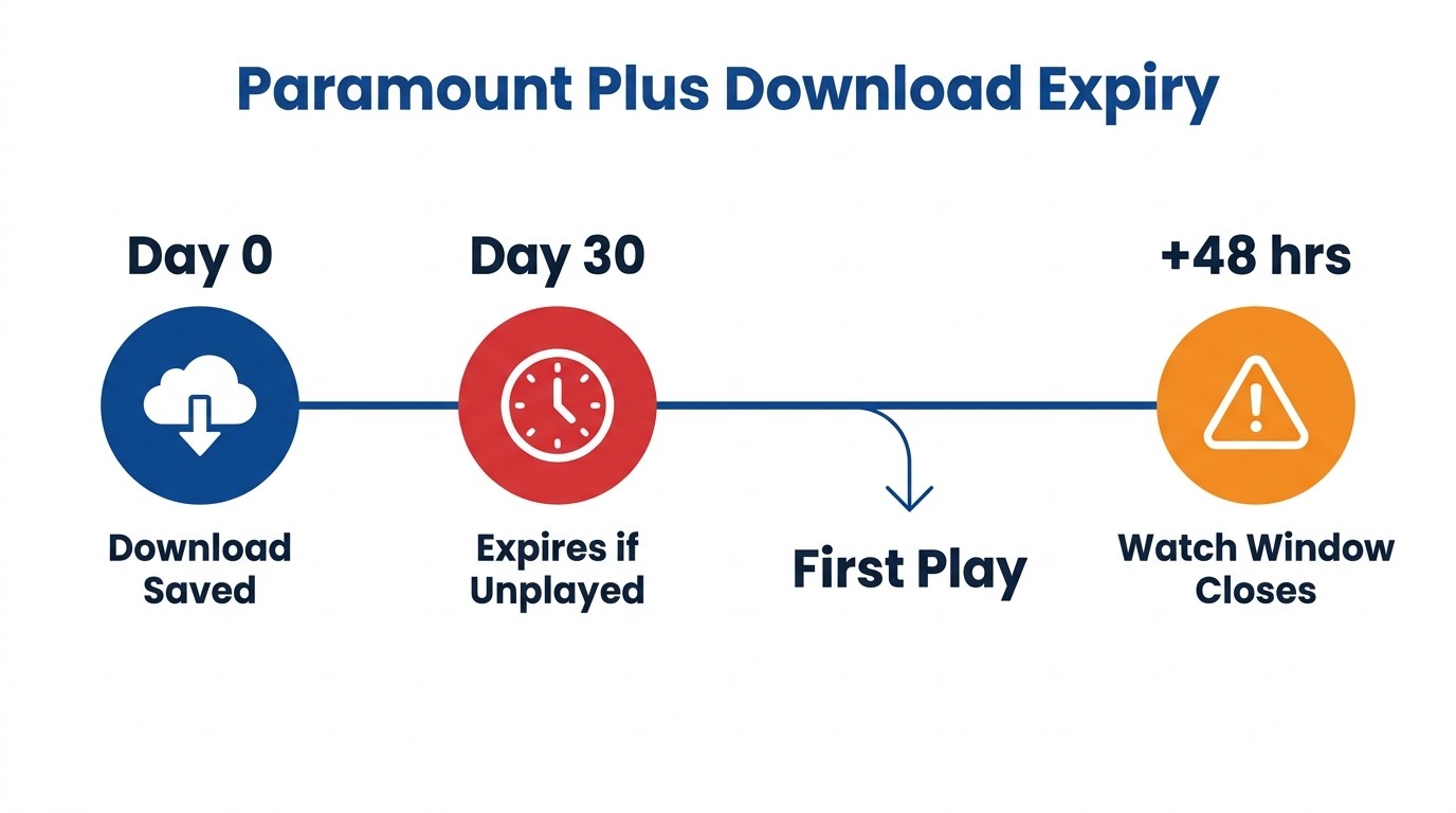 Paramount plus download expiry timeline