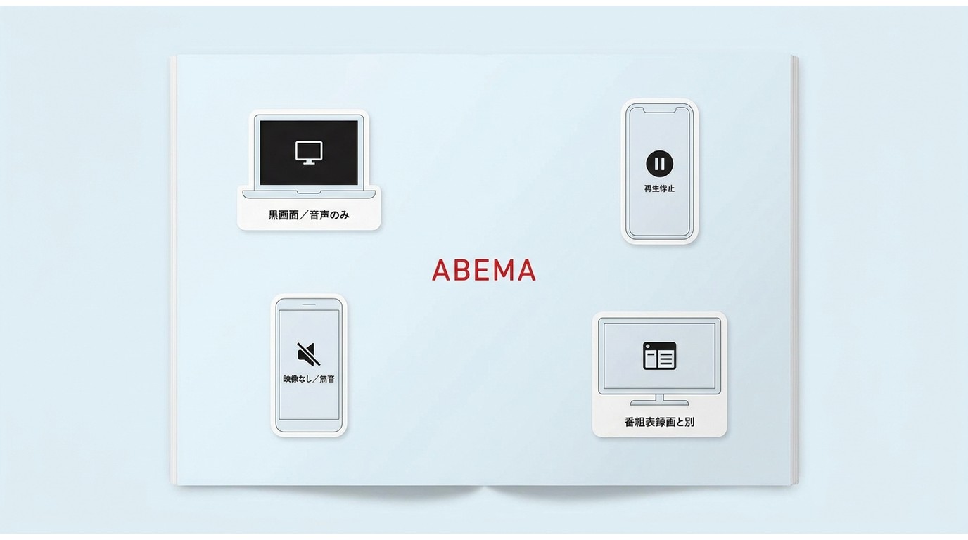 ABEMA録画でPCは黒画面、iPhoneは再生停止など端末ごとに異なる症状
