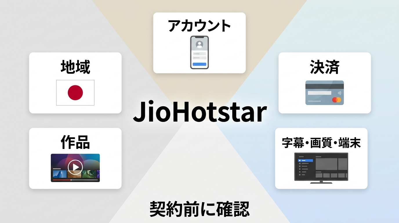 日本からJioHotstarを利用する前に確認する5つの条件