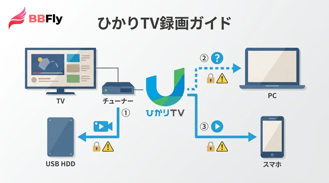 ひかりTV録画の仕組みと裏ワザ｜HDD・PC・スマホの違いと注意点