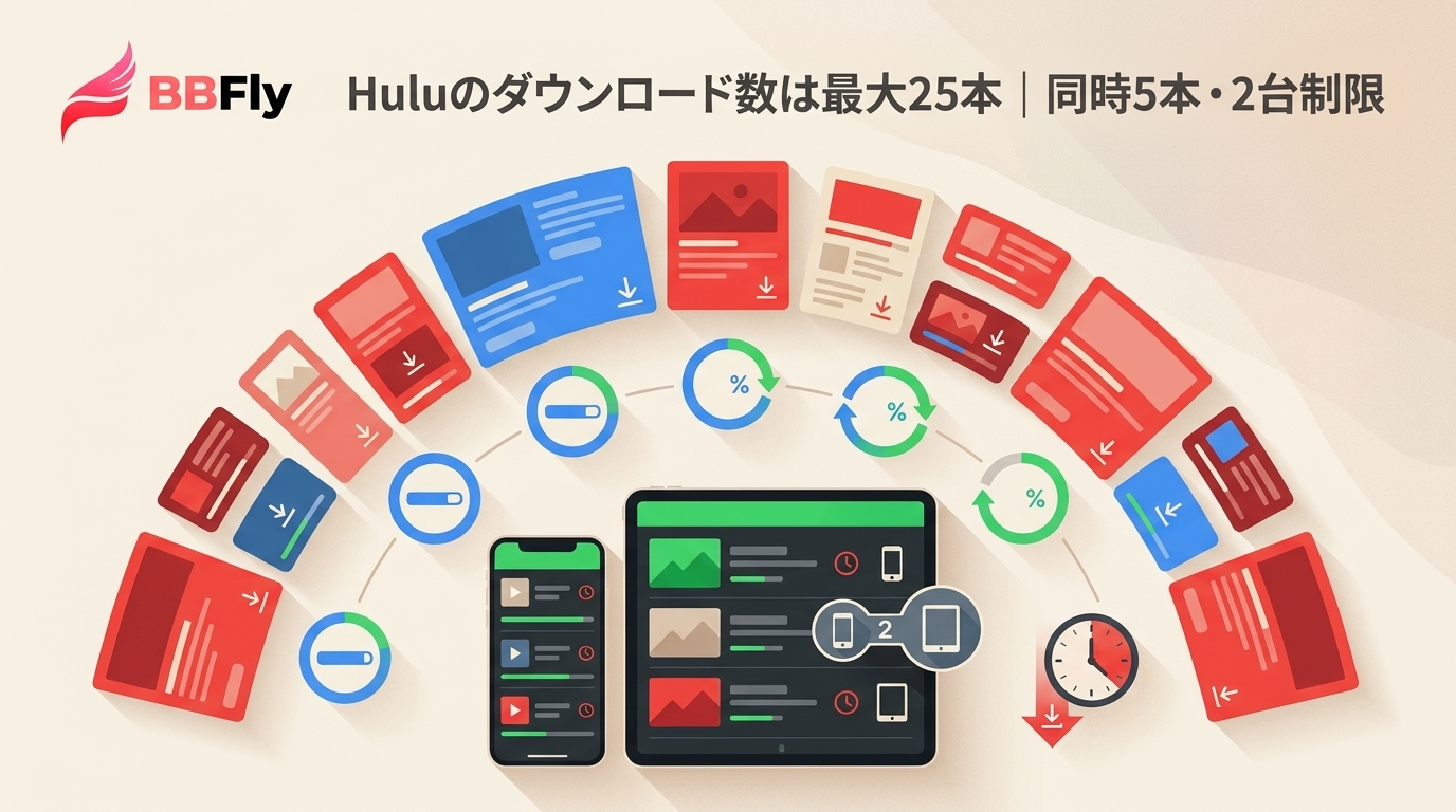 Huluのダウンロード数は最大25本｜2台・期限・上限エラーの違い