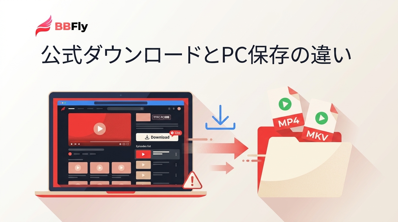 TTFCの公式ダウンロードとPC保存の違い|制限・注意点