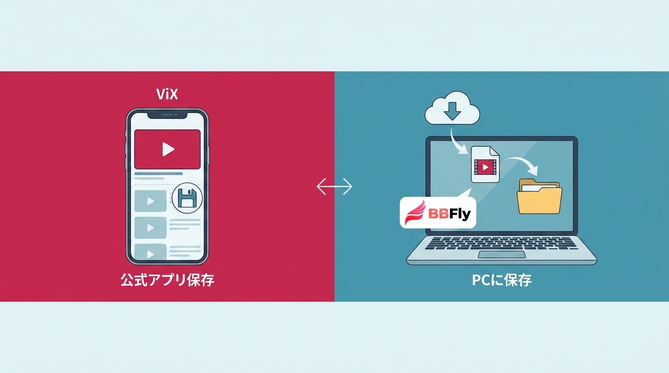 ViX動画のダウンロードは可能？公式保存とPC保存の違い