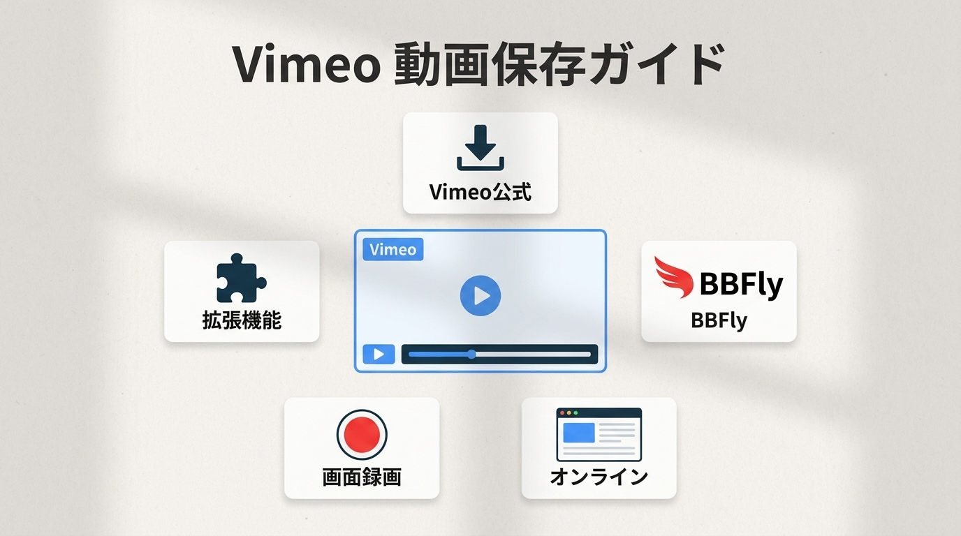 Vimeo動画の保存条件と5つの選択肢｜ダウンロードできない原因・注意点