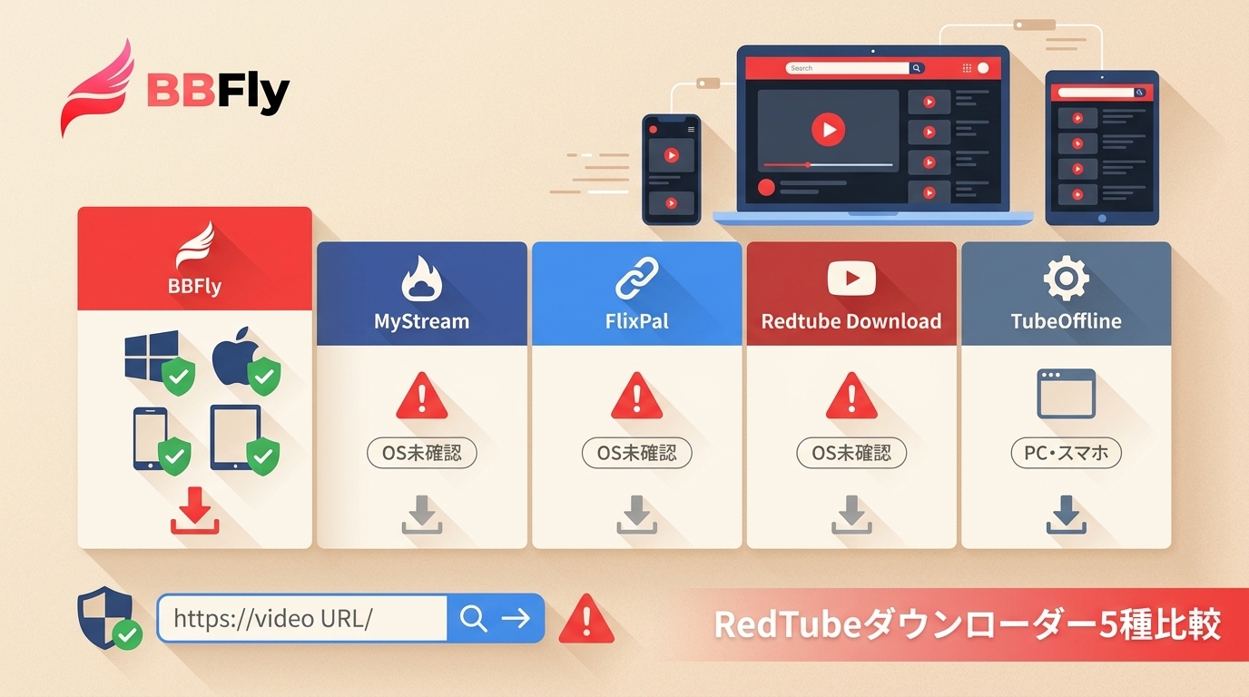 RedTubeダウンローダー5種を比較|安全性・対応端末・注意点