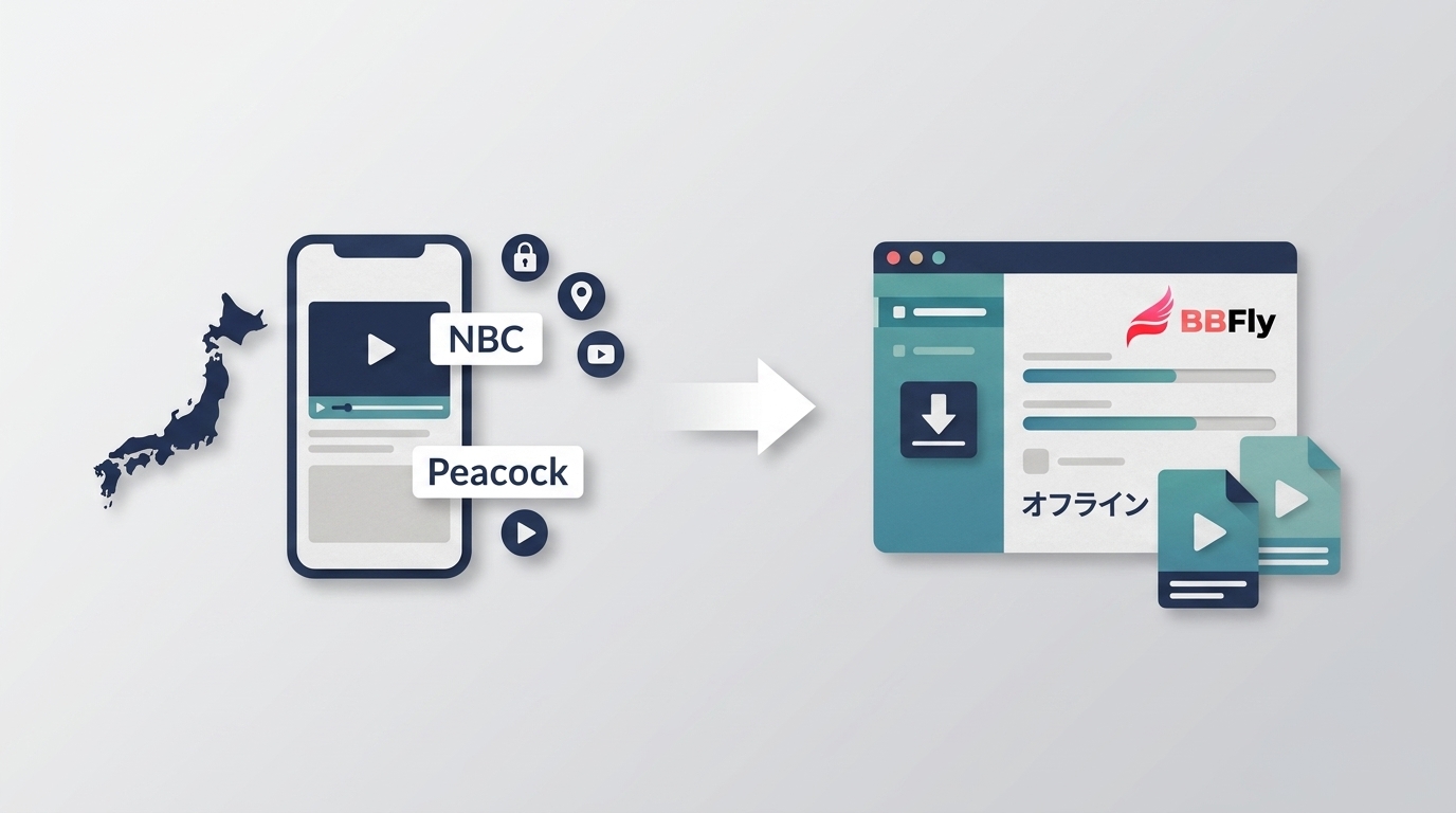 日本からNBC番組を見る前に｜Peacockの制限と動画保存の違い
