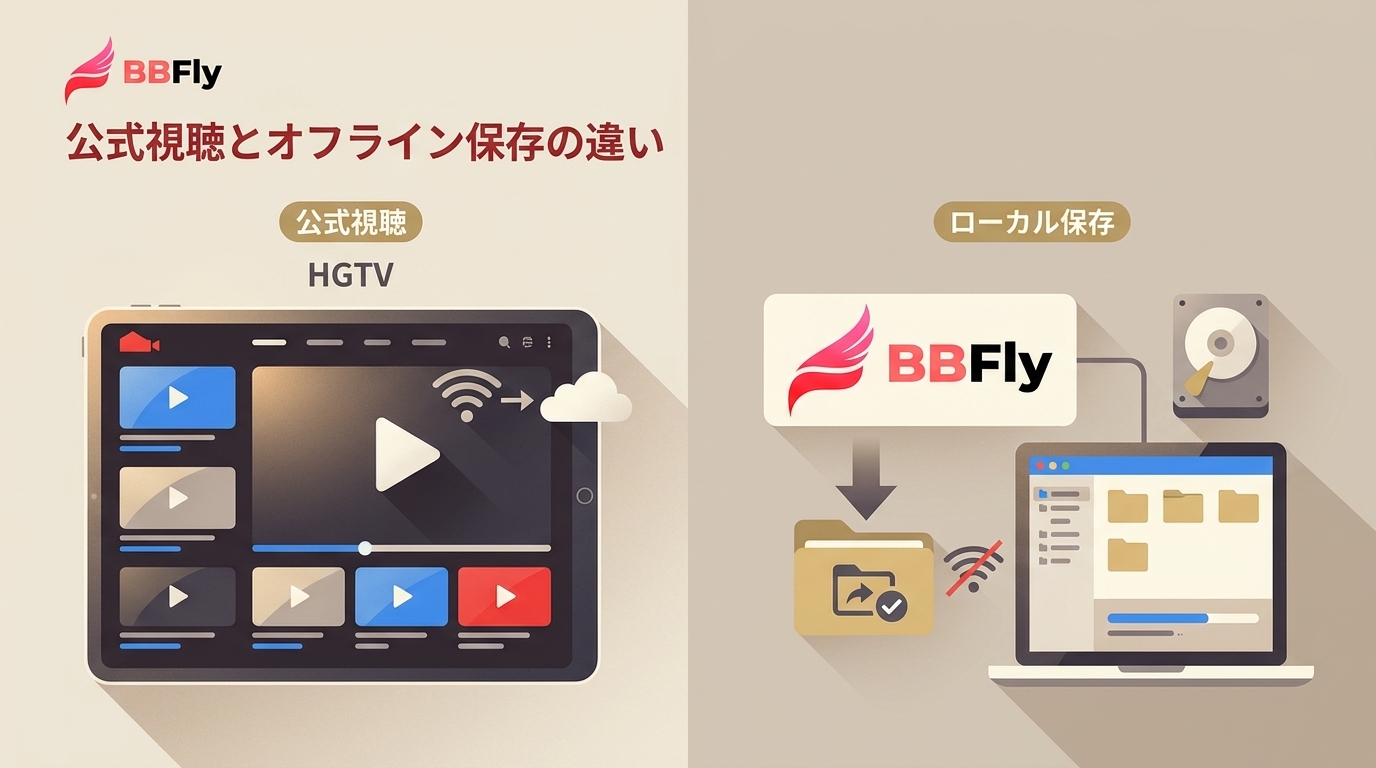 HGTVの公式視聴とオフライン保存の違い｜日本での利用条件と注意点