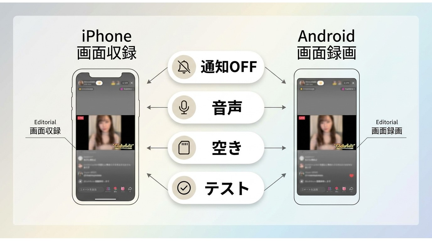 iPhoneとAndroidでChaturbate録画前に確認する共通項目