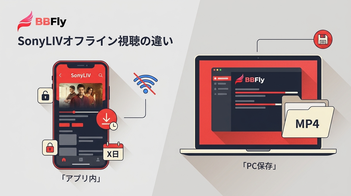 2026年版SonyLIVの公式オフライン視聴とPC保存の違い・注意点