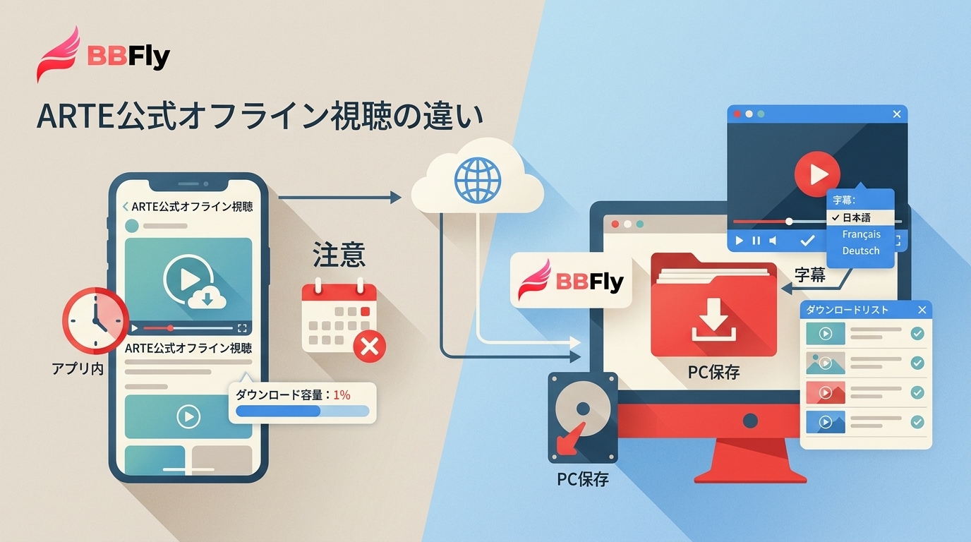 ARTEの公式オフライン視聴とPC保存の違い｜字幕・制限・注意点