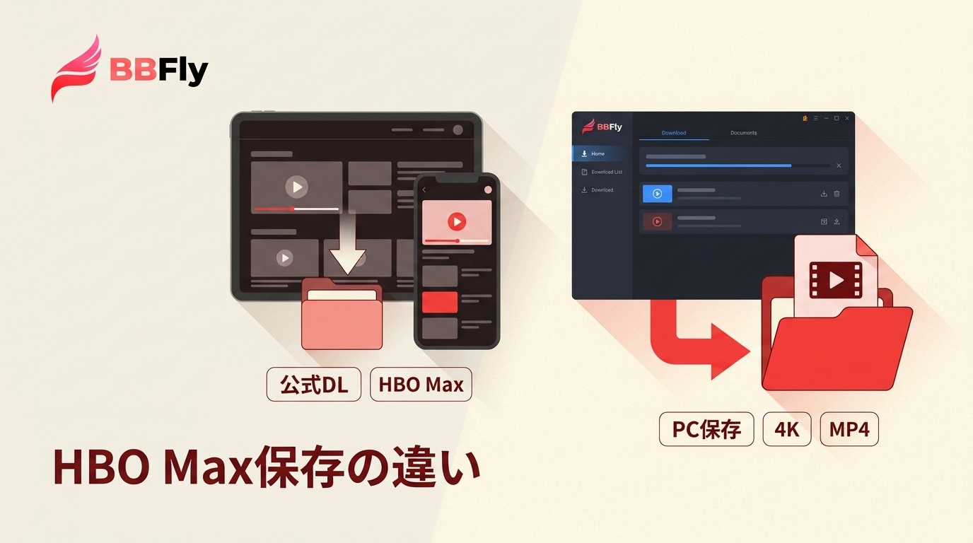 HBO Maxの公式ダウンロードとPC保存の違い｜4K・MP4・注意点