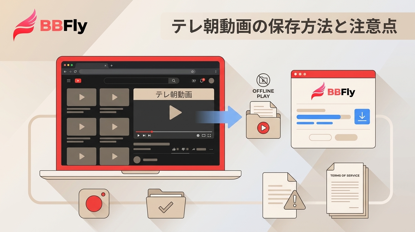 テレ朝動画の録画・保存はできる？公式機能との違いと注意点