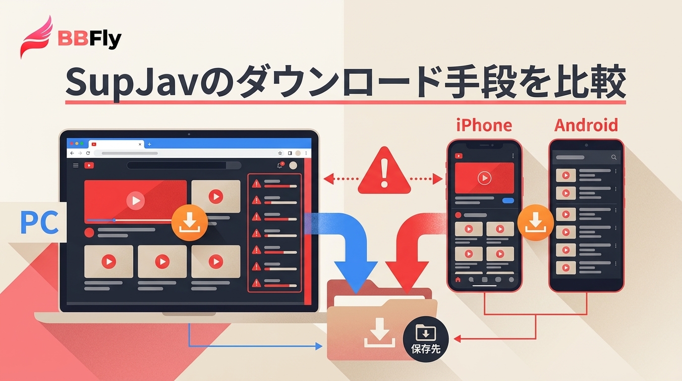 SupJavのダウンロード手段を比較｜PC・スマホの違いと注意点
