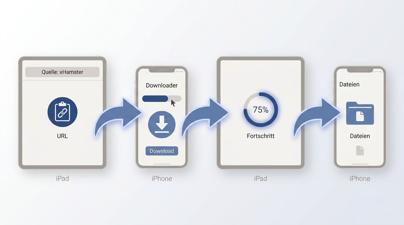 iPhone- und iPad-Schritte für xHamster-Download in Safari und der Dateien-App
