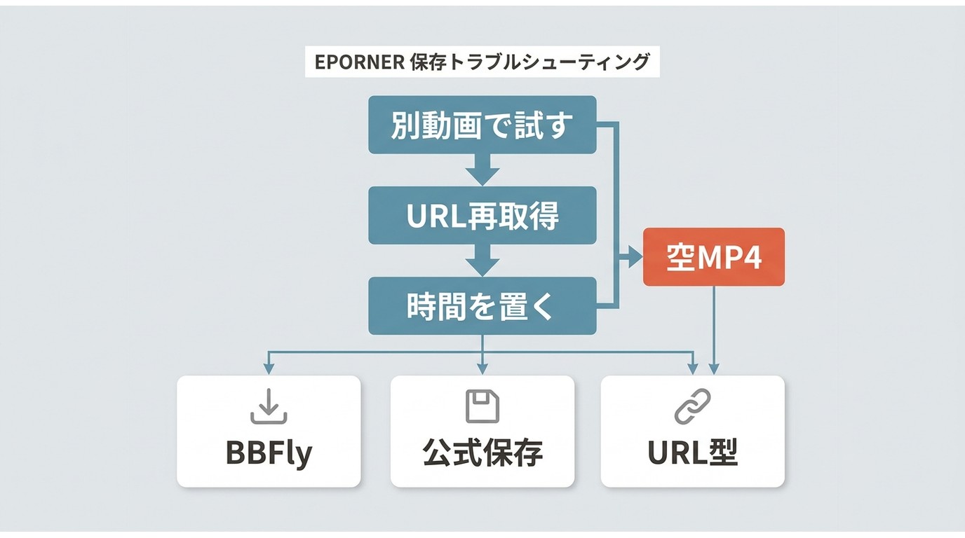 EPORNERがダウンロードできないときの確認順と切り替え先