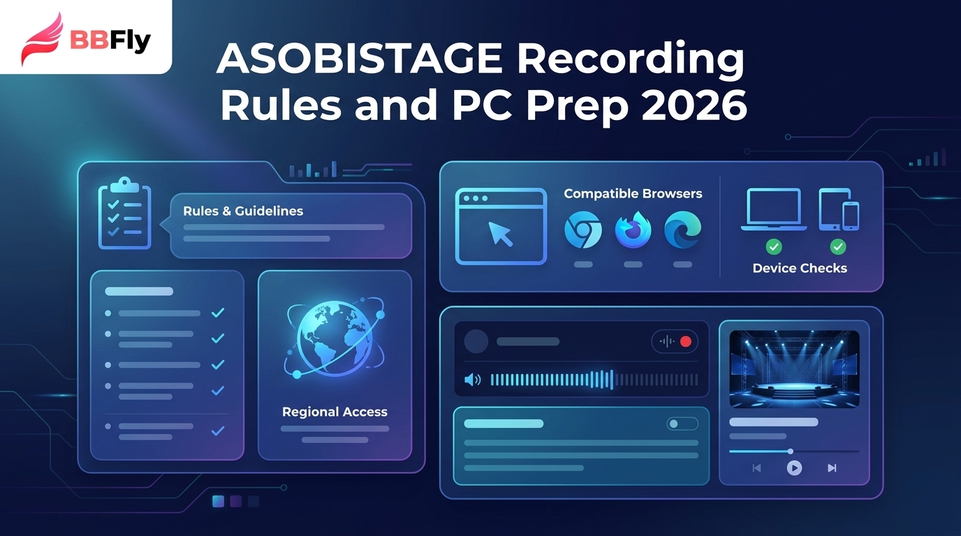 ASOBISTAGE Recording Rules and PC Prep (2026)
