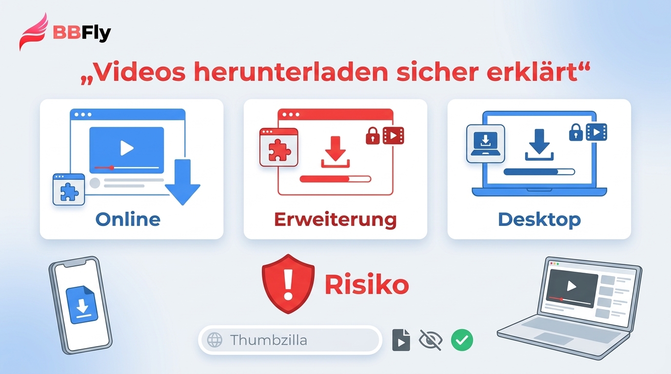 Thumbzilla-Videos herunterladen: 3 Wege und Sicherheitsrisiken 2026
