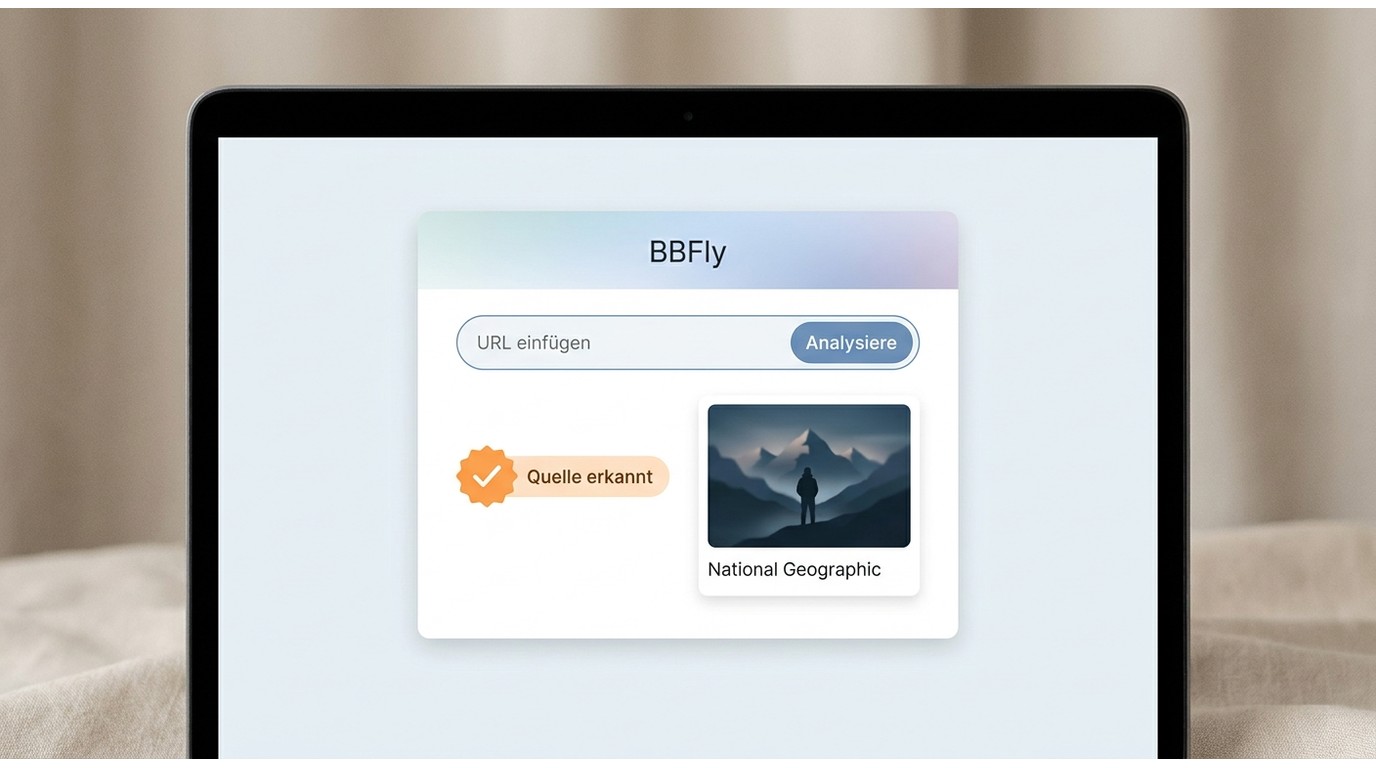 BBFly erkennt eine eingefügte NatGeo- oder Disney+-Videoquelle zur Vorbereitung des Downloads