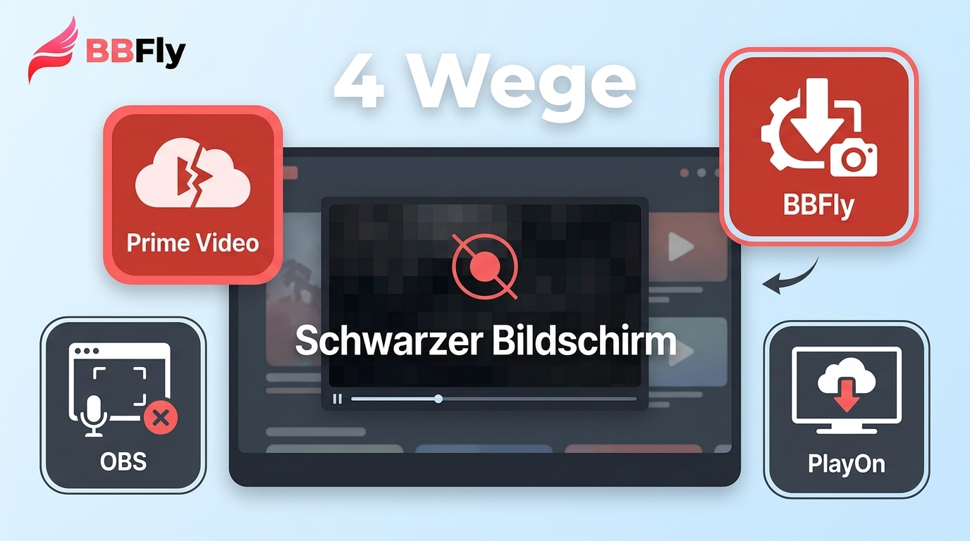 Amazon Prime Video aufnehmen: Schwarzer Bildschirm und 4 Wege