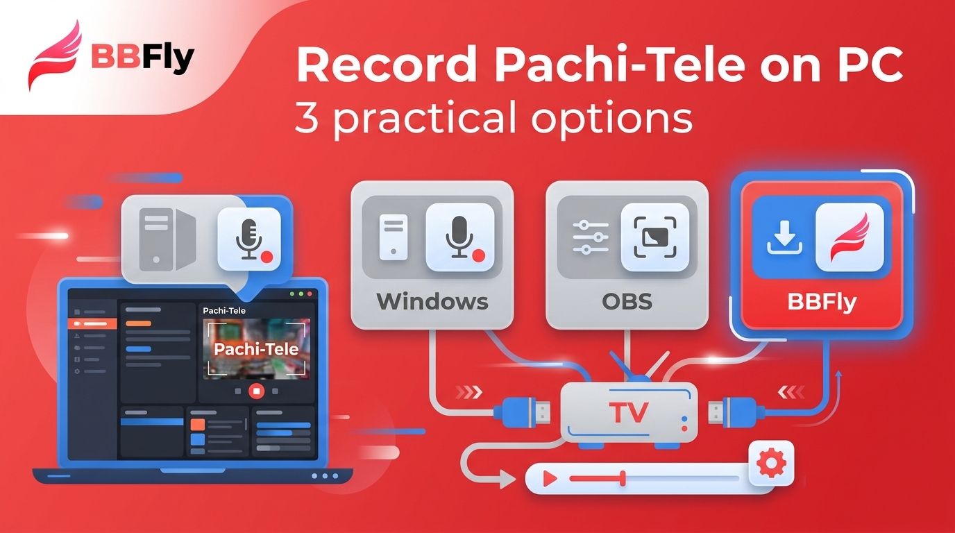 How to Record Pachi-Tele on PC: 3 Practical Options