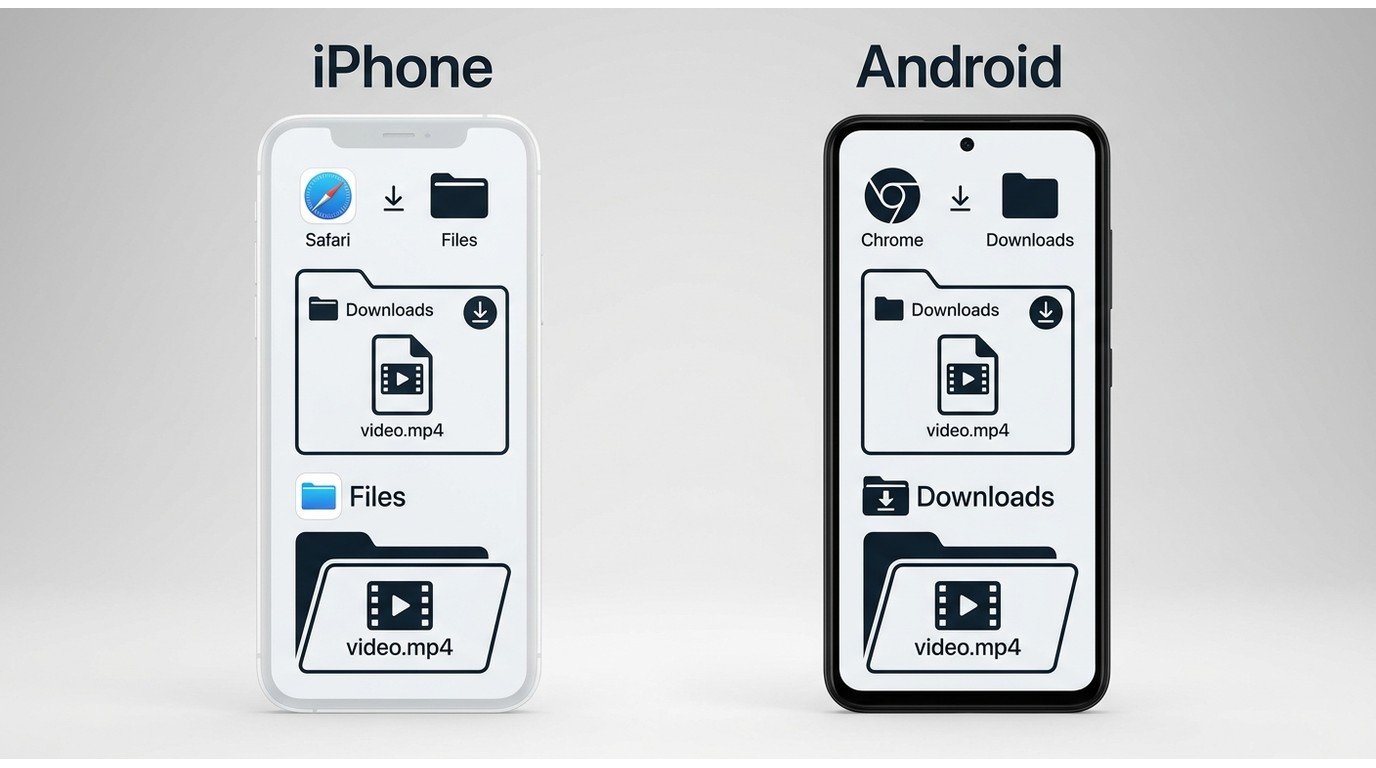 Where Dailymotion MP4 downloads are usually found on iPhone, iPad, and Android