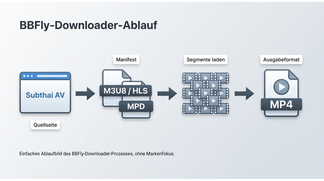 Zusammenhang von M3U8, MPD, Segmenten und MP4 bei Subthai AV Downloads