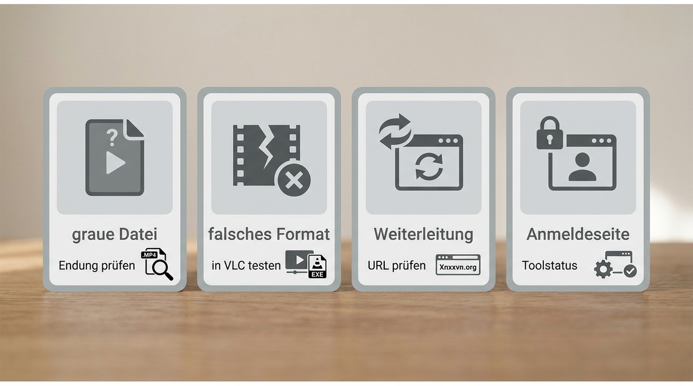 Typische Download-Probleme und die jeweils erste sinnvolle Prüfung.