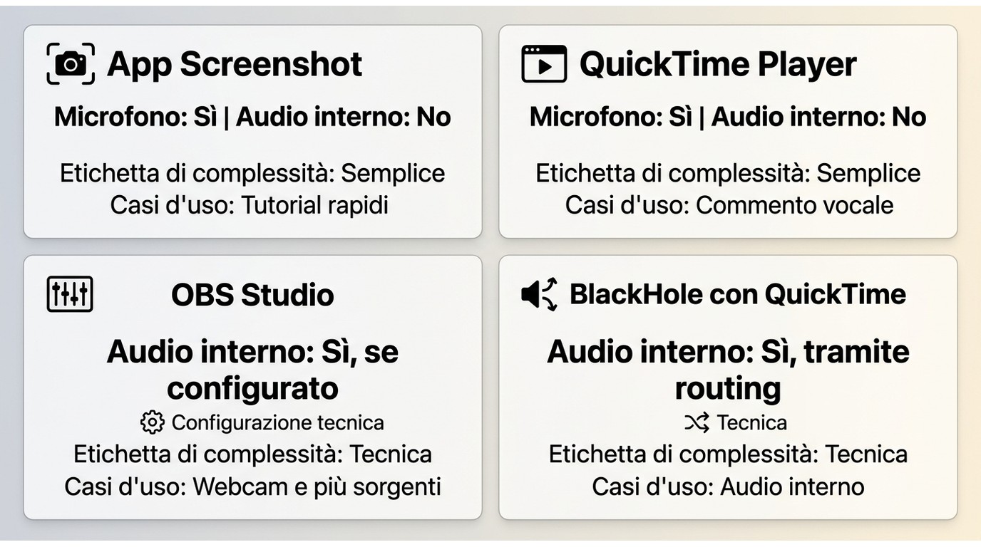 Quale metodo scegliere sul mac