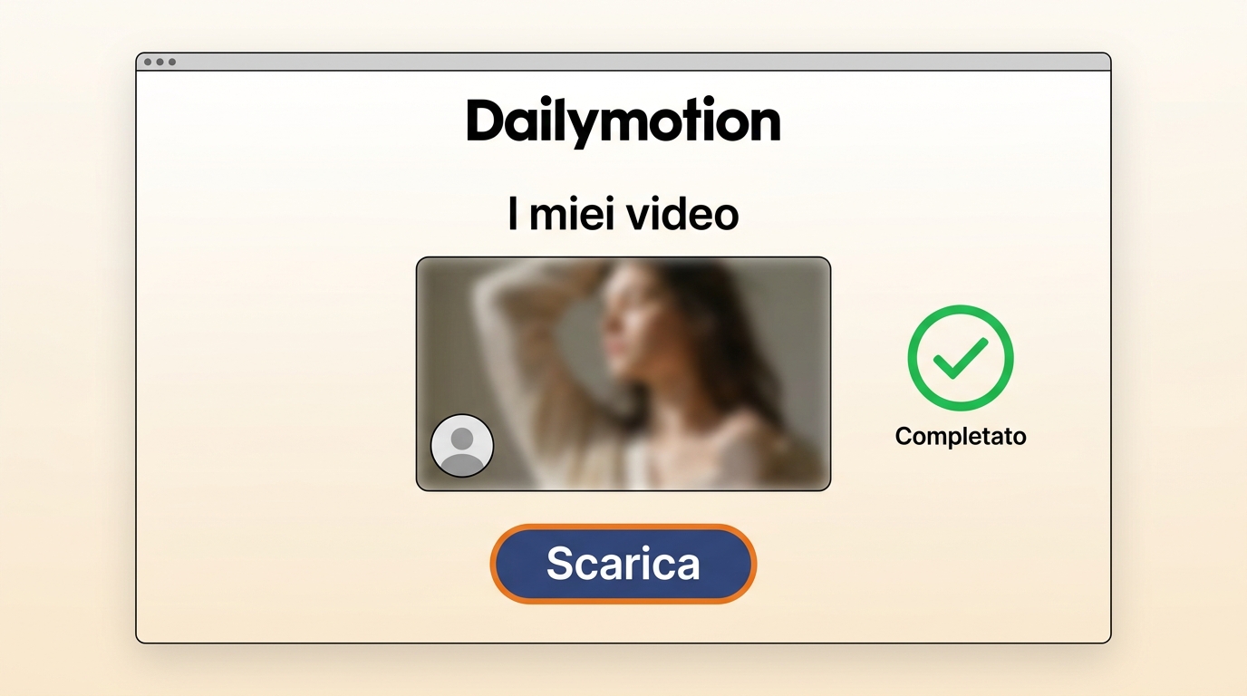 Dailymotion Studio con catalogo dei propri video e comando Scarica.