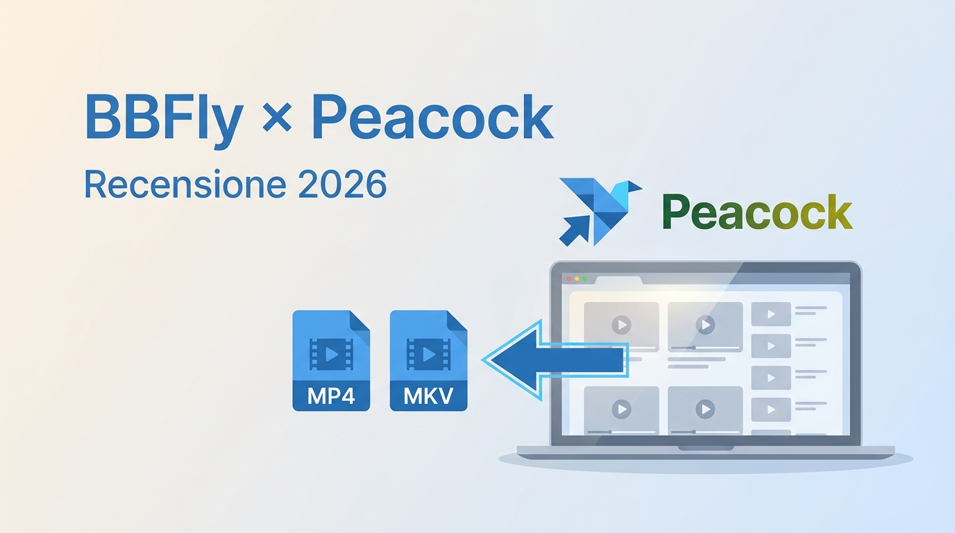 Recensione BBFly Peacock Downloader 2026: funzioni, limiti e verdetto
