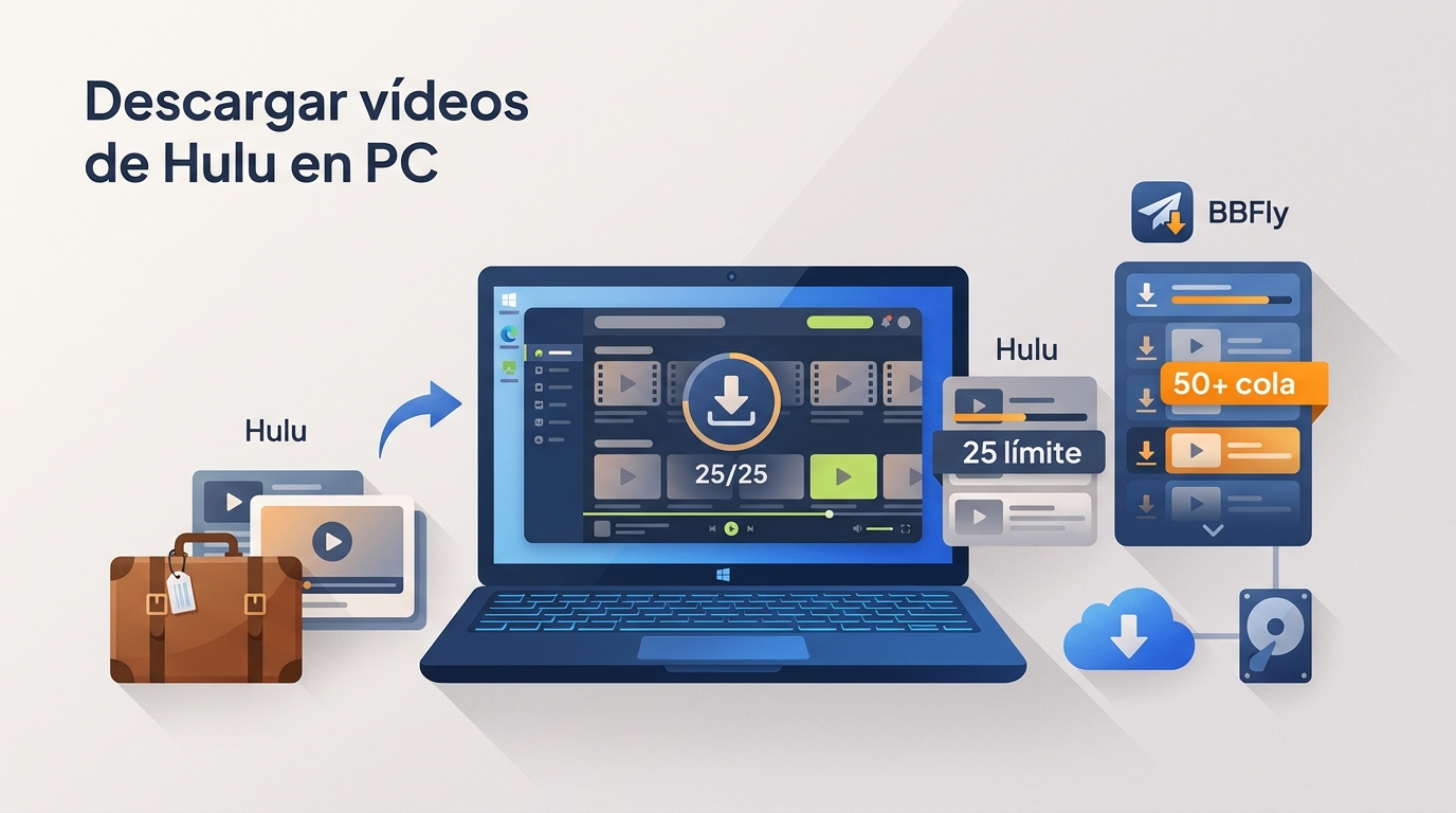 Descargar vídeos de Hulu en España: límite de 25 y opciones en PC