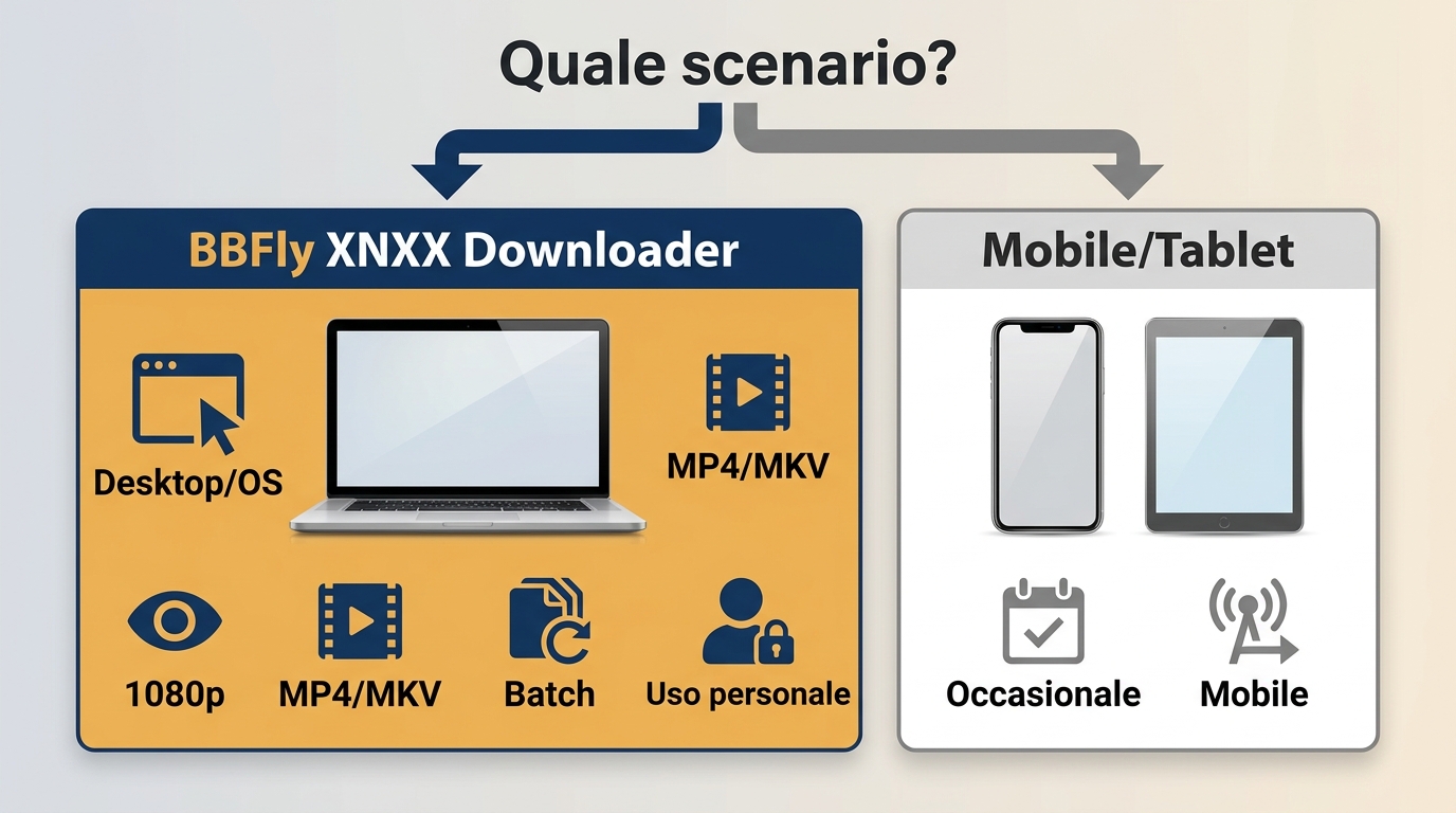 Quando scegliere BBFly su Windows o macOS e quando usare un servizio online su mobile.