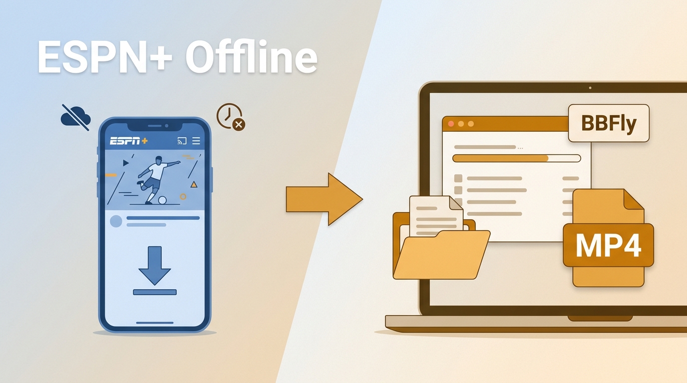 Scaricare ESPN+ offline nel 2026: app, MP4 e limiti