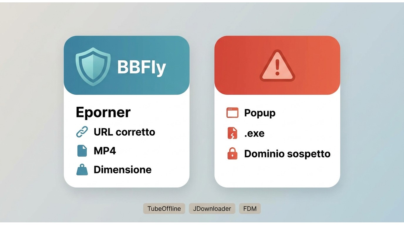 Controlli per riconoscere download Eporner sicuri ed evitare popup o file eseguibili.