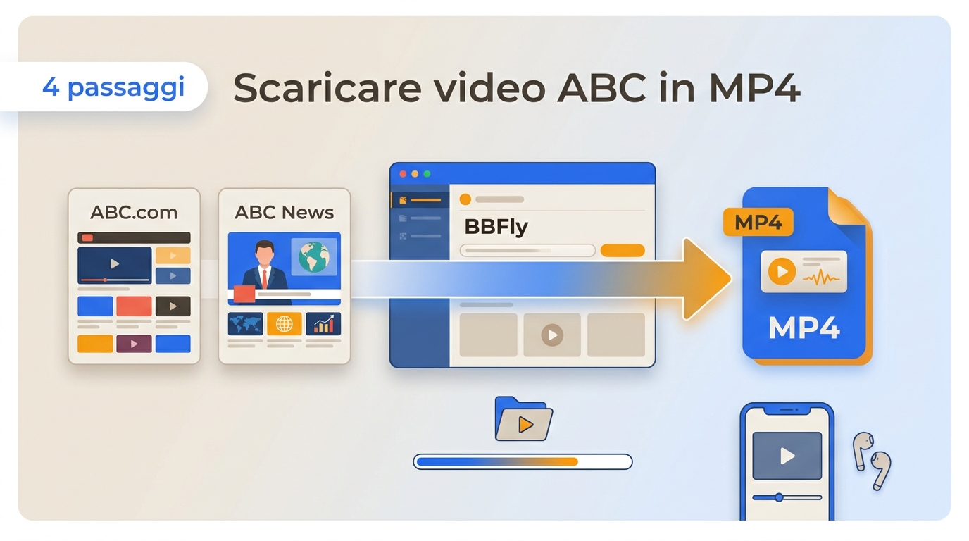 Scaricare video ABC.com e ABC News: MP4, limiti e 4 passaggi