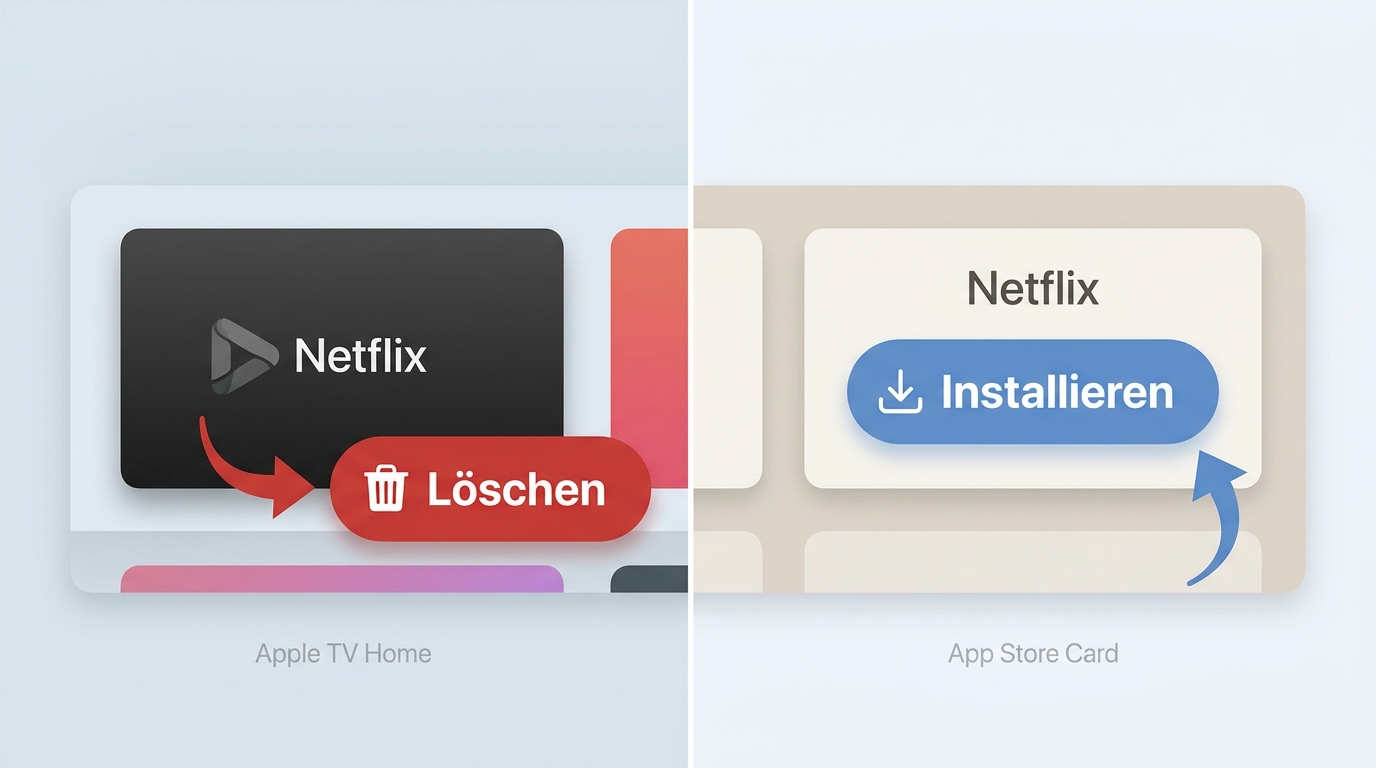 Netflix auf Apple TV löschen und im App Store erneut installieren.
