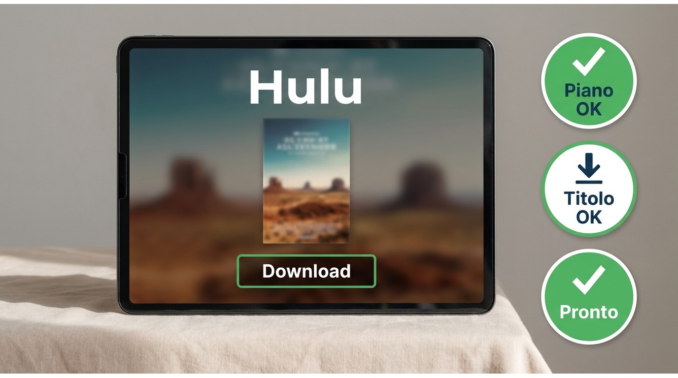 Verifica del pulsante Download nell’app Hulu per un titolo disponibile offline.