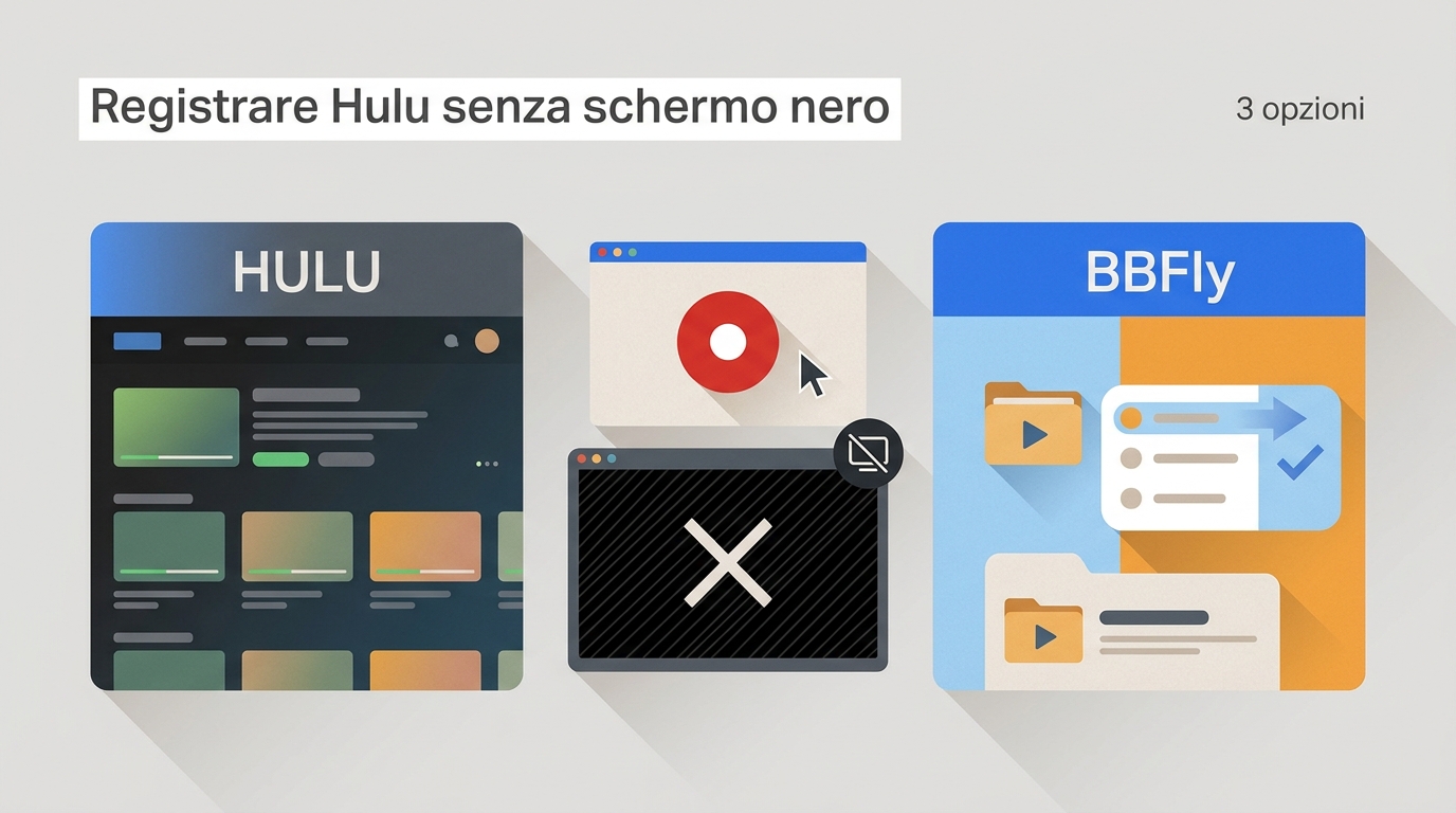 Come registrare Hulu senza schermo nero: 3 opzioni a confronto
