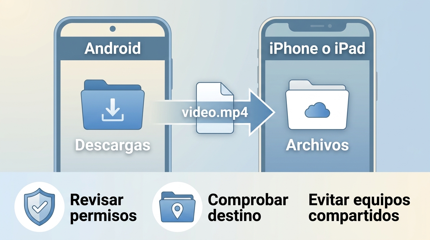 Ubicación de archivos descargados en Android y iPhone o iPad con consejos de seguridad.