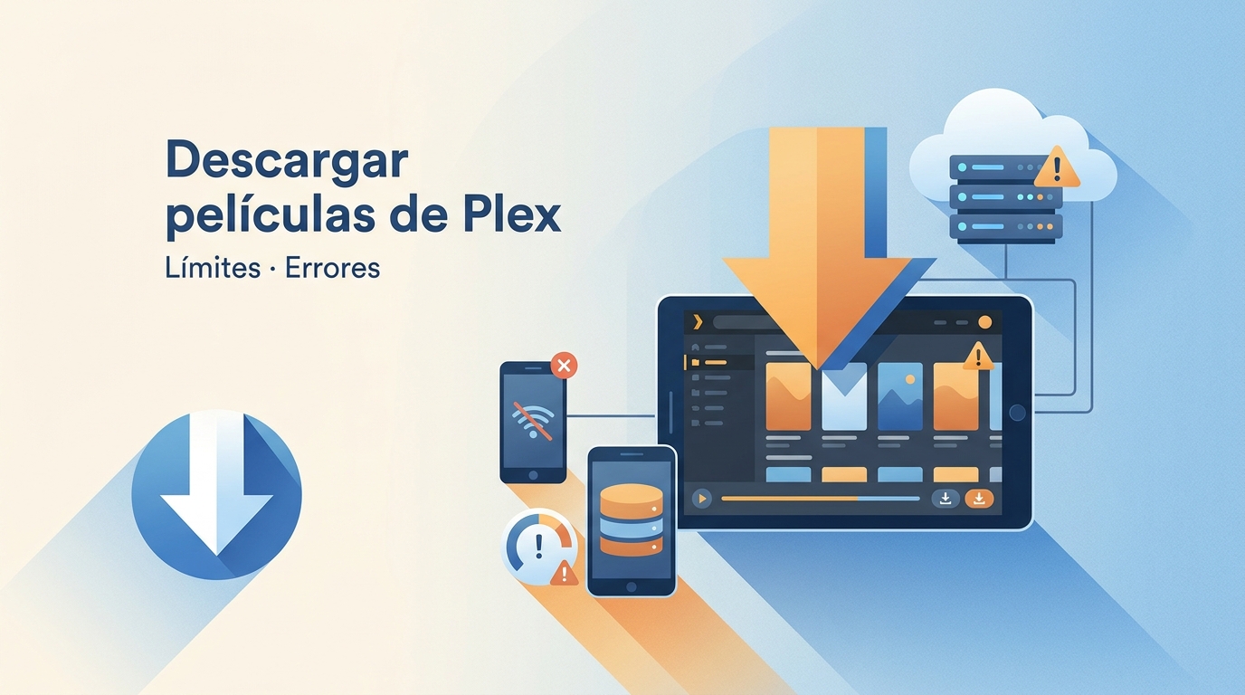 Descargar películas de Plex: 3 métodos, límites y errores