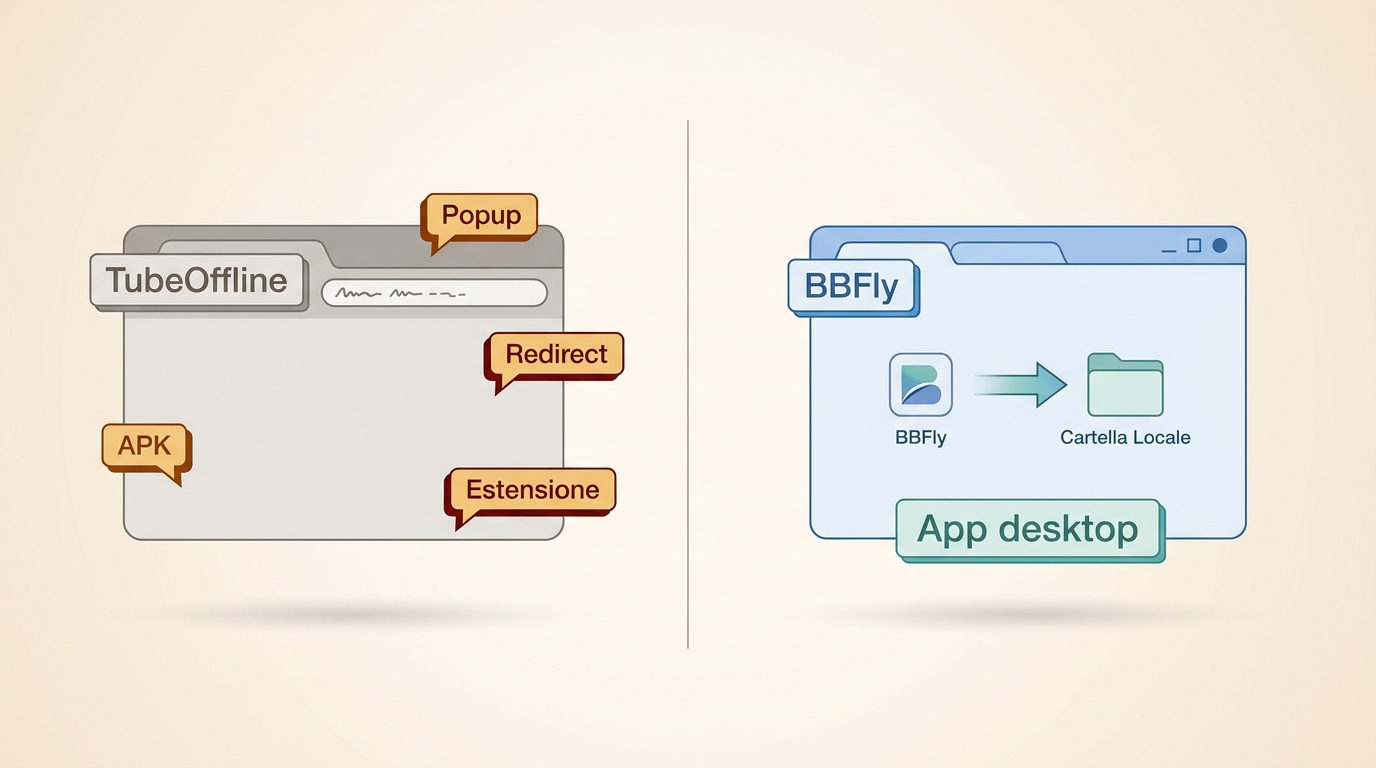 Segnali di rischio nei converter online: popup, redirect, estensioni e file APK inattesi.