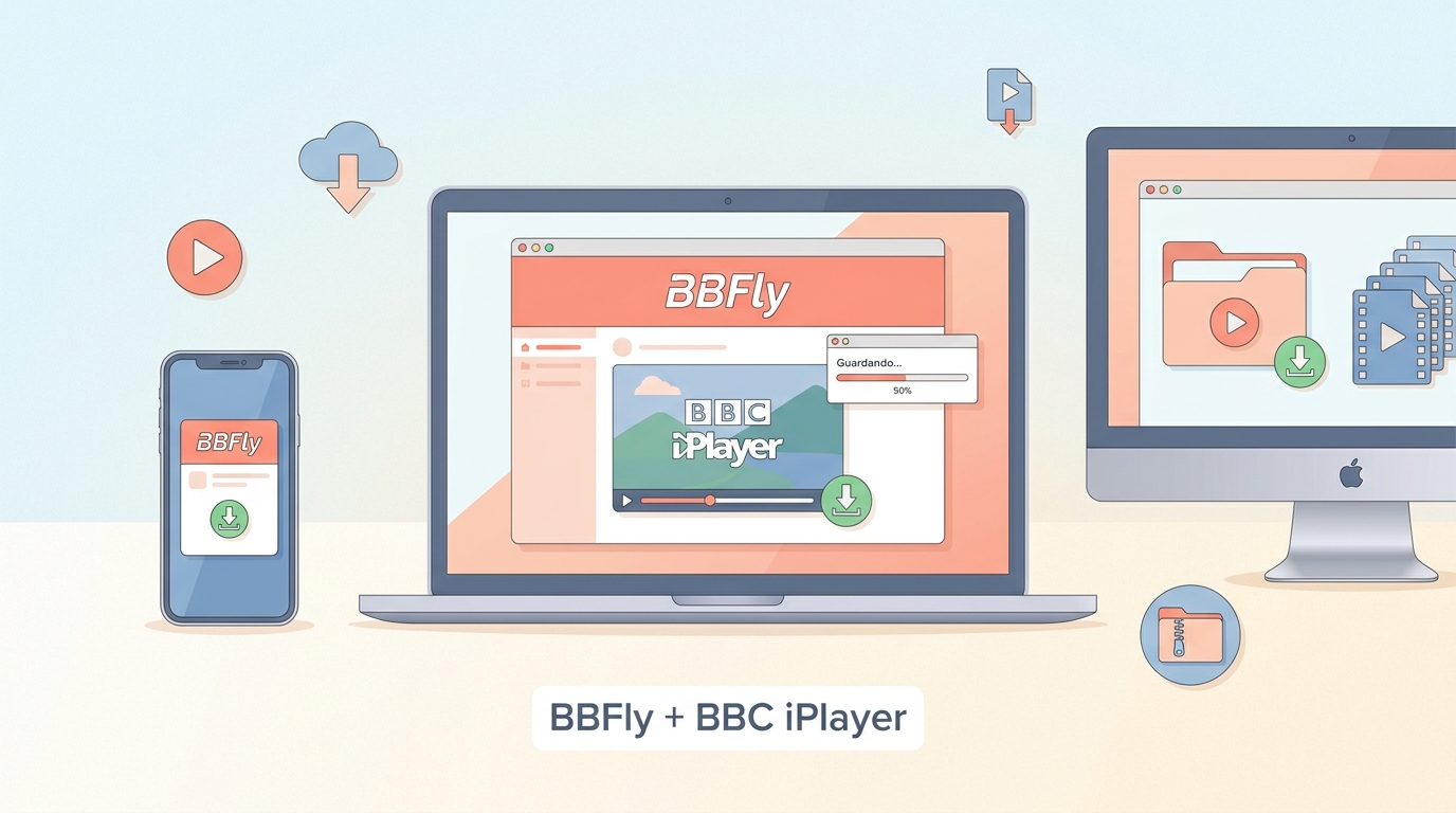 Descargar vídeos de BBC iPlayer en 2026: móvil, PC y Mac