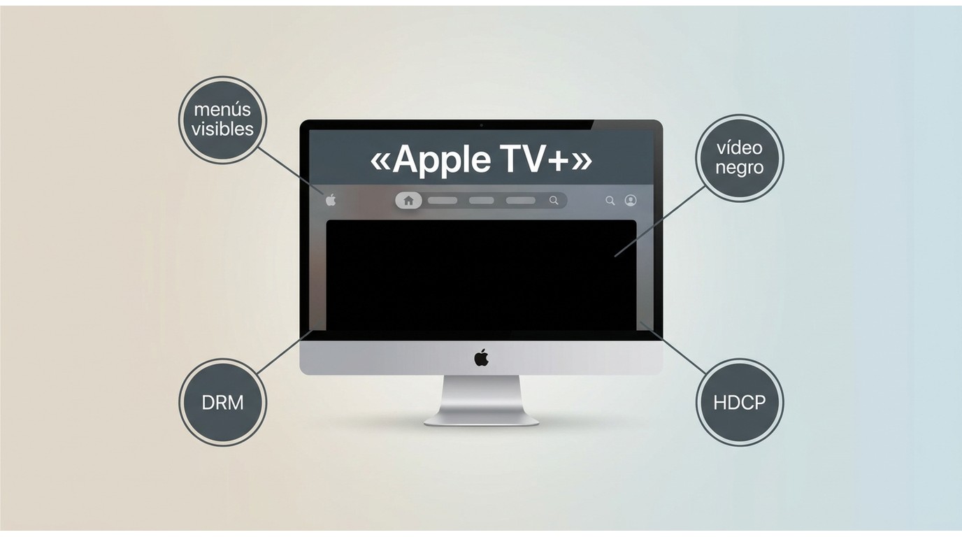 Por qué Apple TV+ puede mostrar menús visibles y vídeo negro al grabar