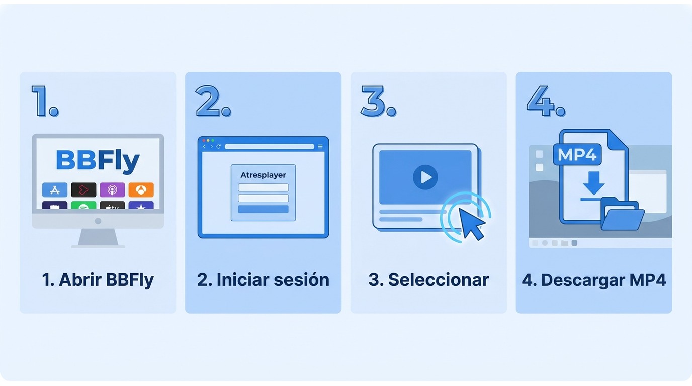 BBFly Downloader en macOS: cuatro pasos para descargar un video de Atresplayer como archivo MP4 loca