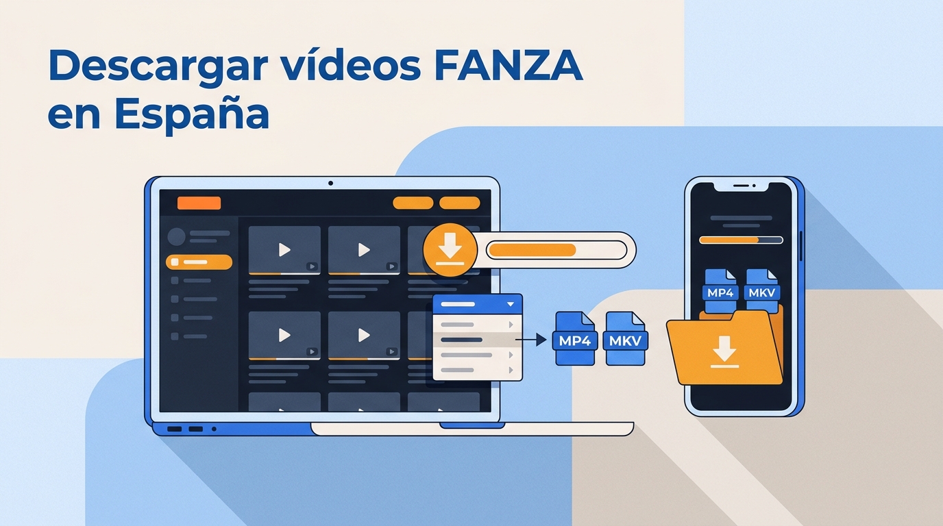 Cómo descargar vídeos de FANZA en España: MP4 y MKV en 2026