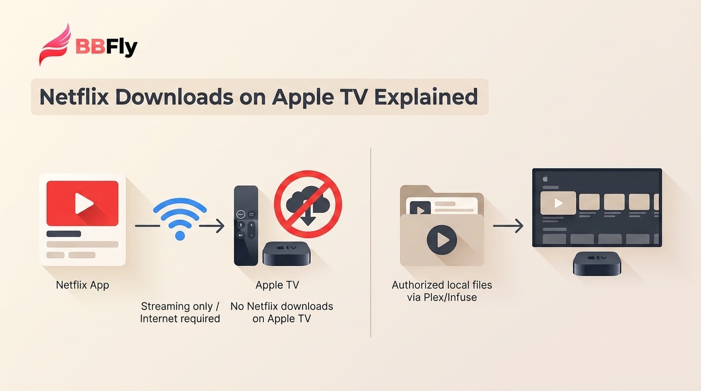 Download Netflix on Apple TV: App Install or Offline Playback?
